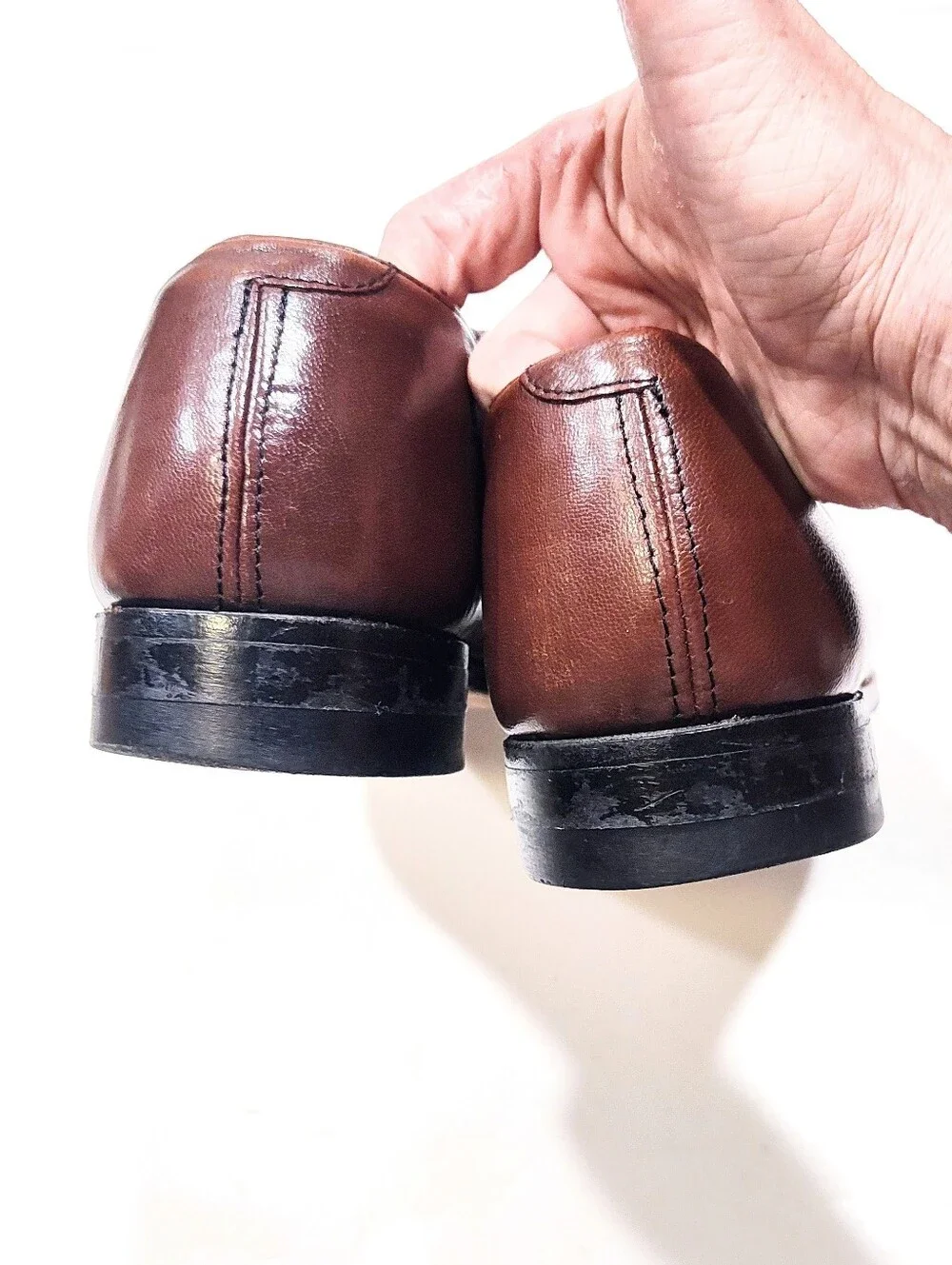 Stacy Adams Men's Brown Leather Cap Toe Oxford Dress Shoes Size 12 D